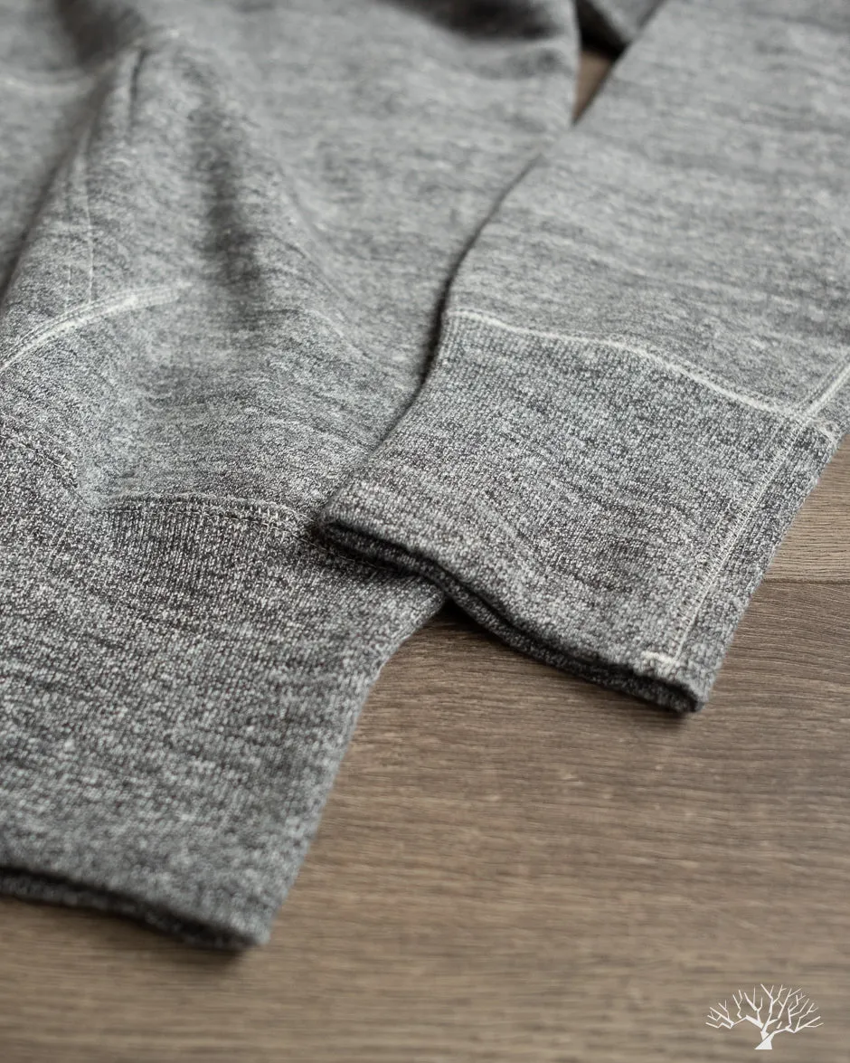 262 Four Needle Raglan Hoodie - Dark Heather Grey