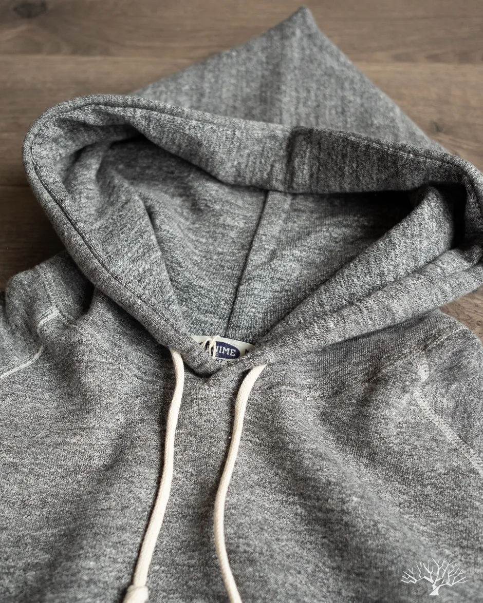 262 Four Needle Raglan Hoodie - Dark Heather Grey