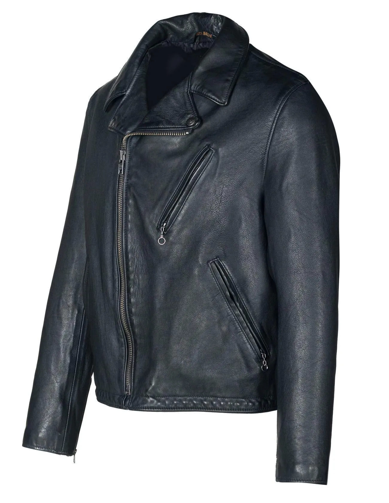 503VN Hand Vintaged Cowhide Clean Motorcycle Jacket