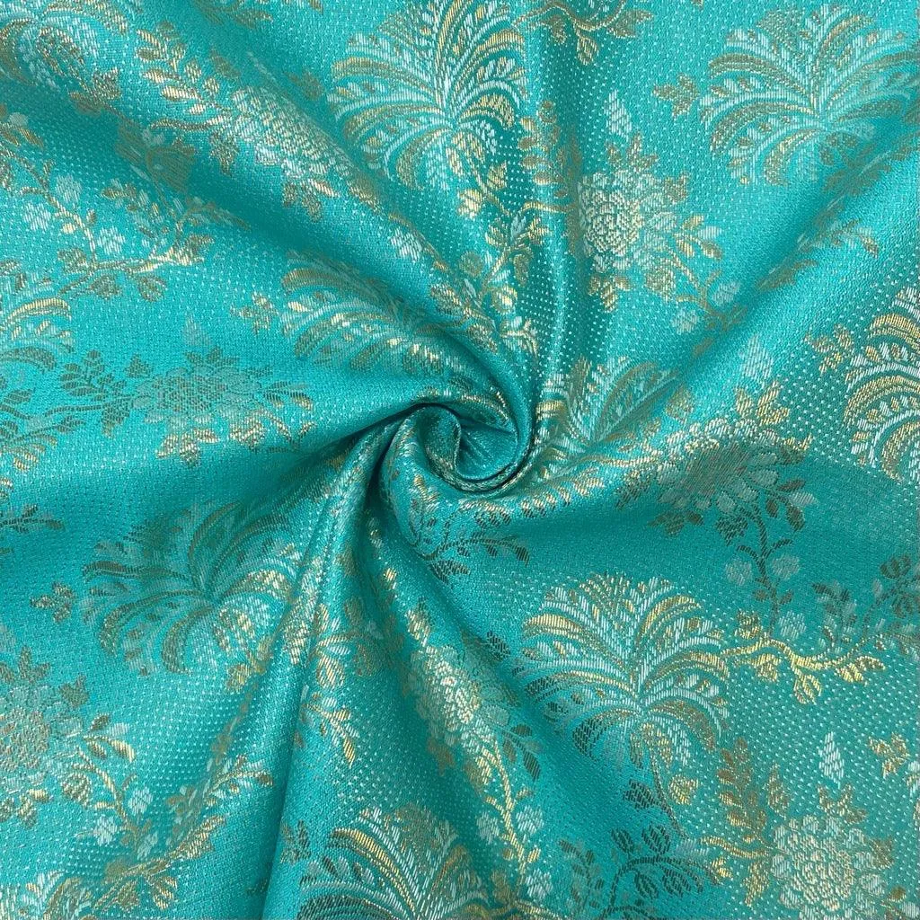 Abstract Floral Vines Brocade Fabric