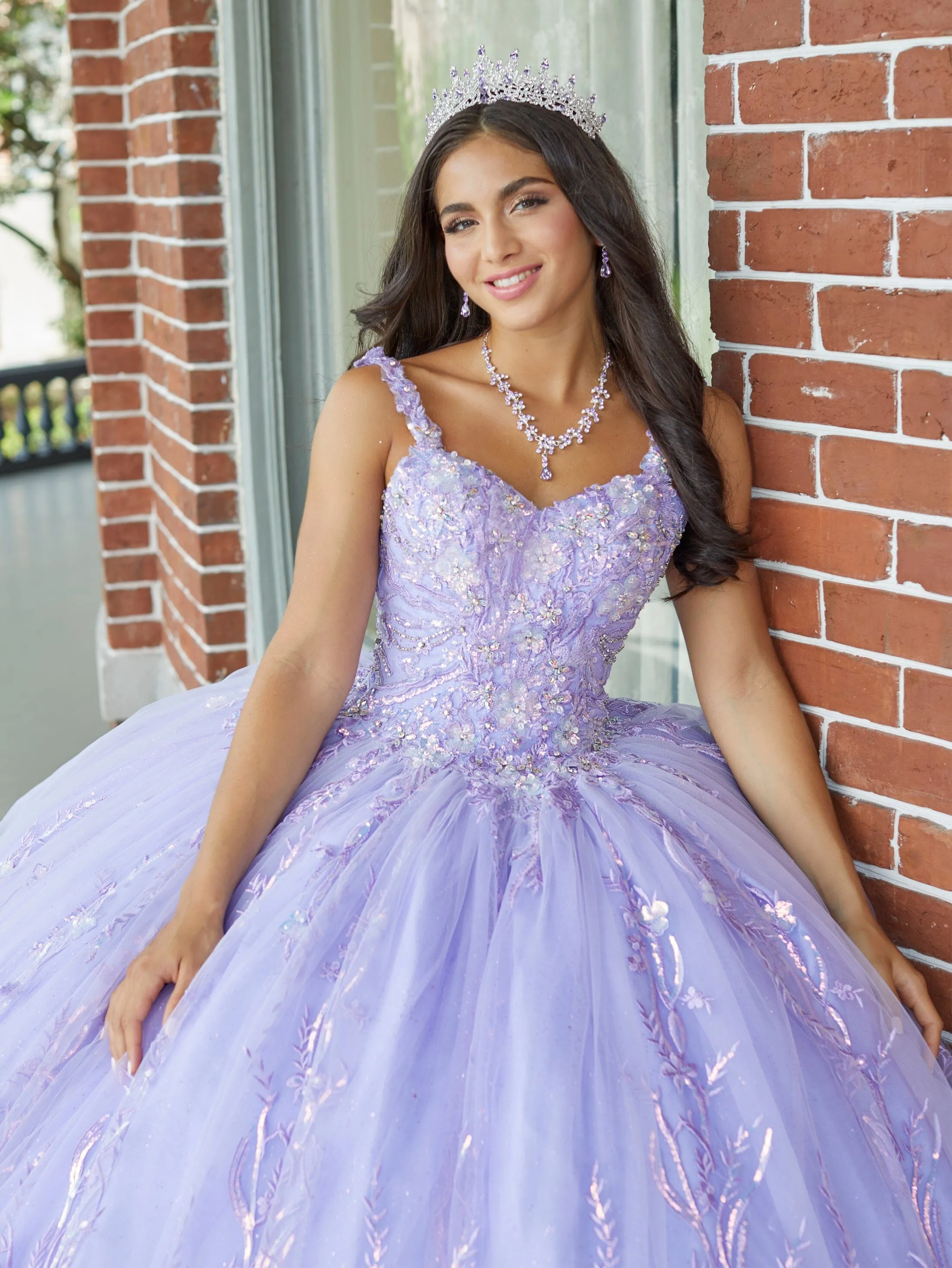 Applique Sleeveless Quinceanera Dress by House of Wu 26050