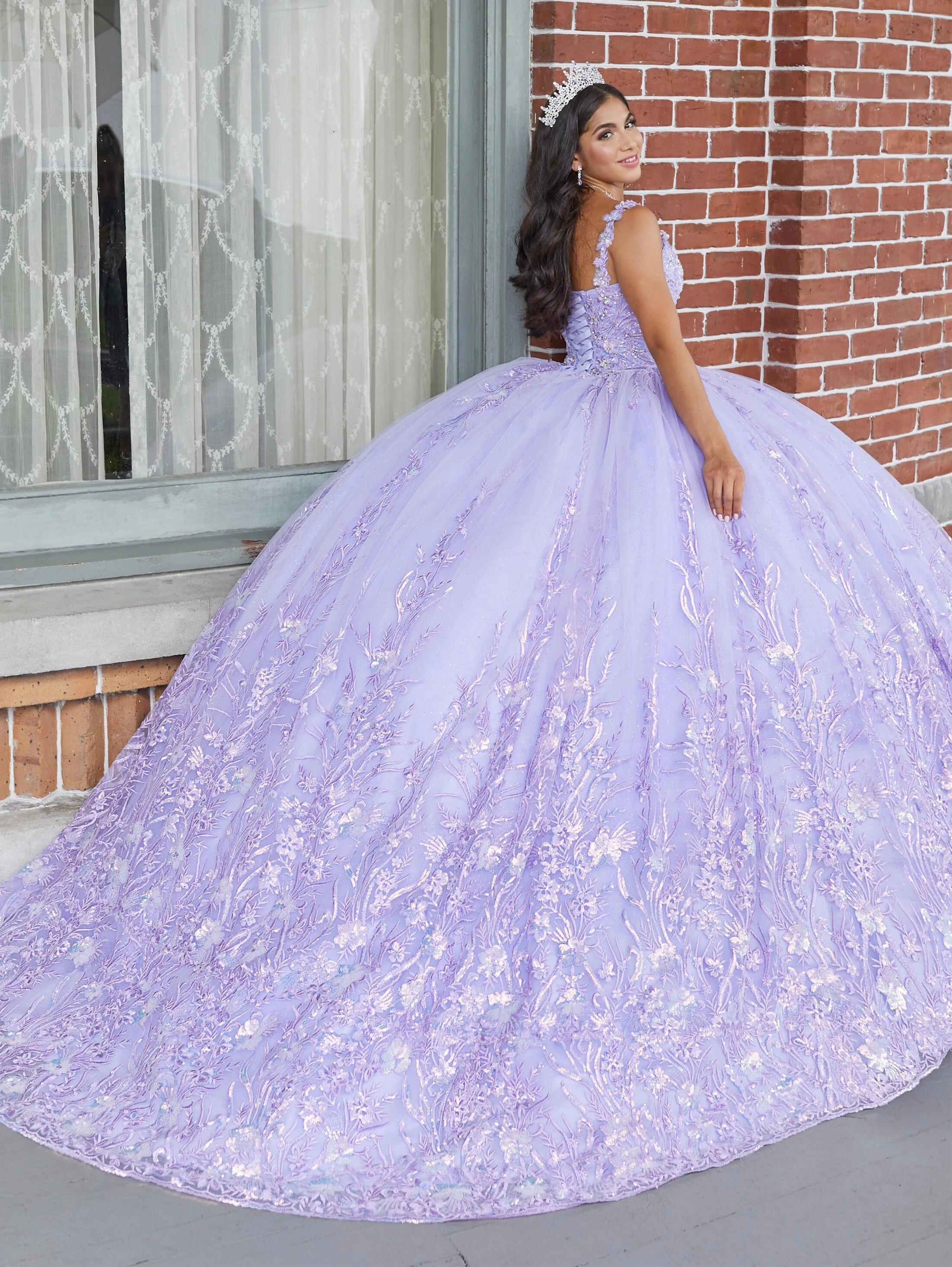 Applique Sleeveless Quinceanera Dress by House of Wu 26050