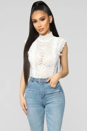 Be Gentle Lace Top - White