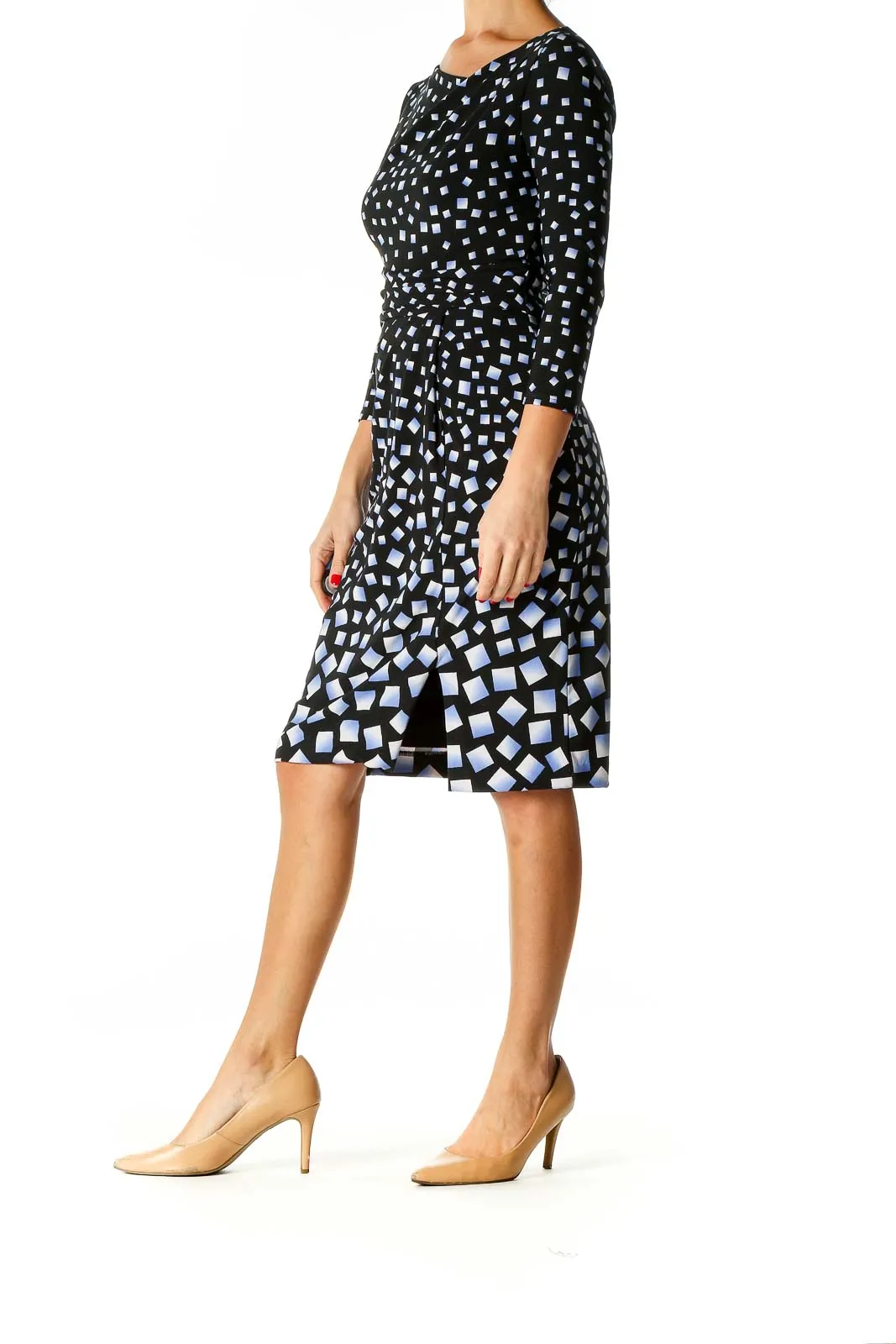 Black Polka Dot Retro Sheath Dress