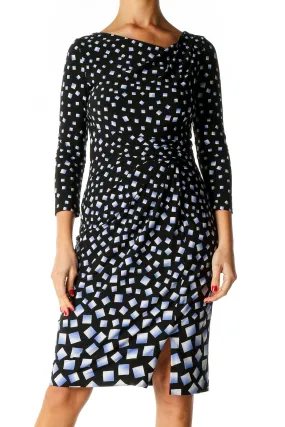 Black Polka Dot Retro Sheath Dress