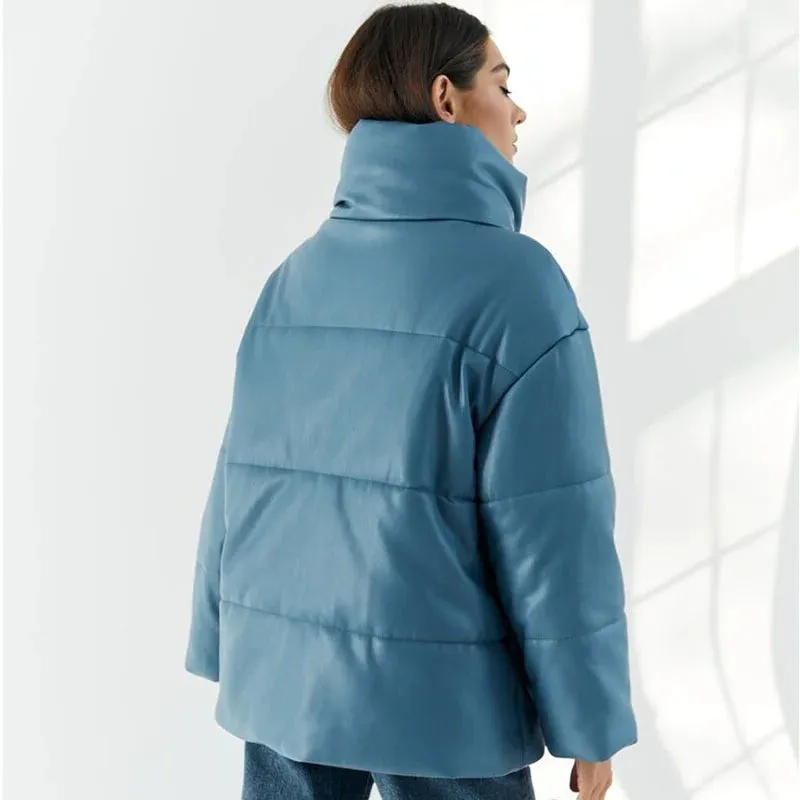 Blue Puffer Jacket for Women