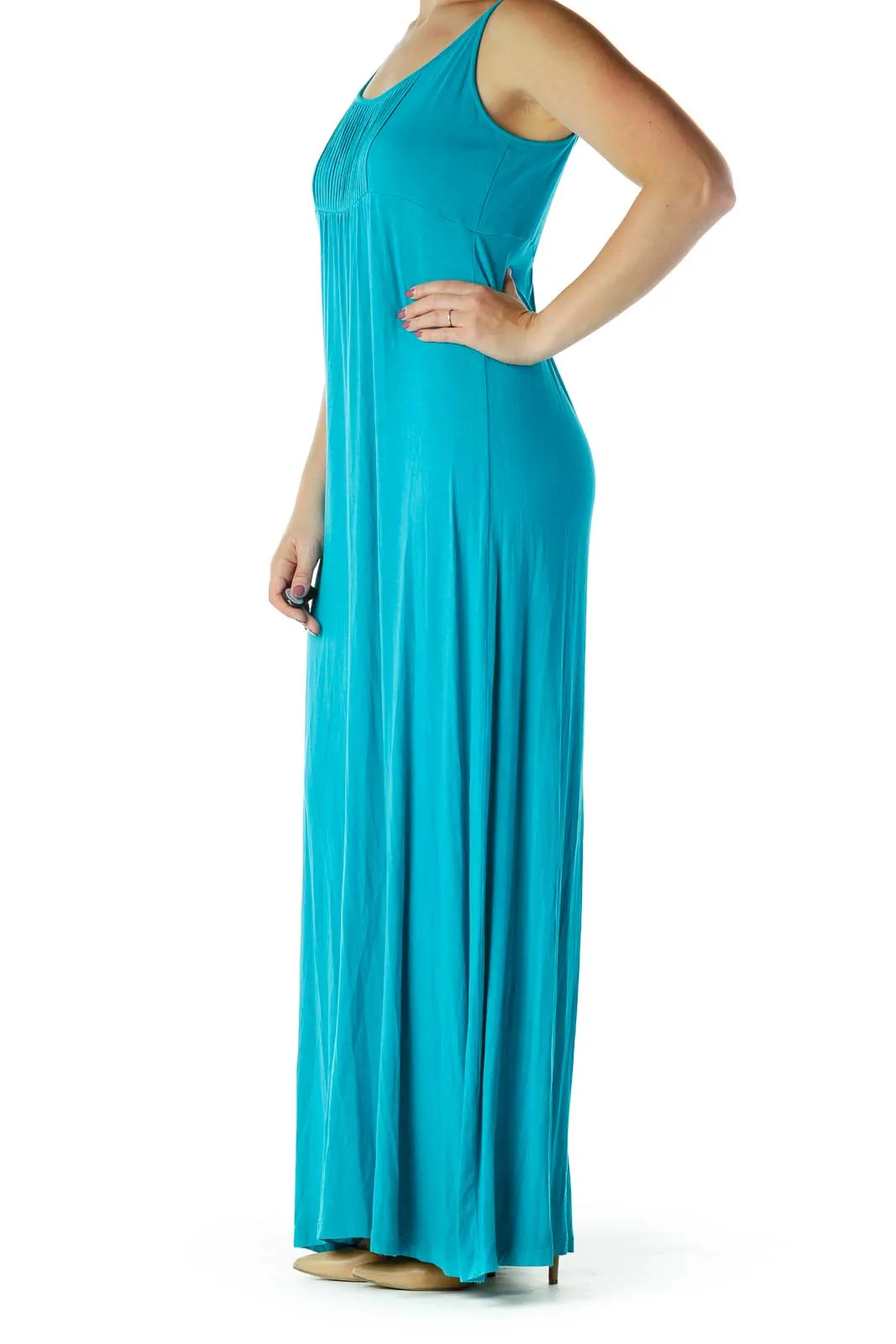 Blue Spaghetti Strap Maxi Dress