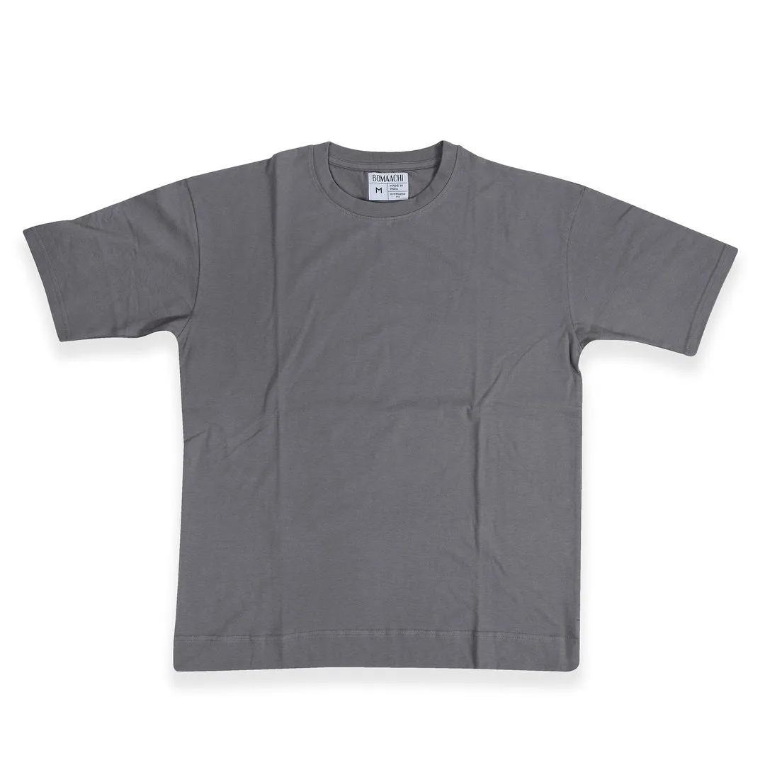 Bomaachi Oversized Blank Grey Longline T-Shirt