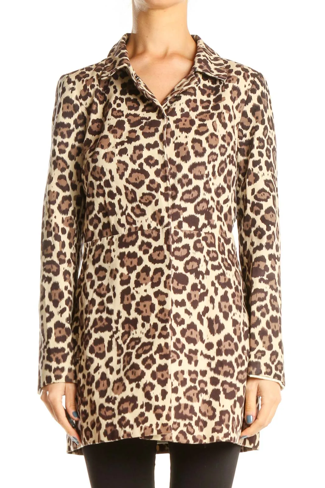 Brown Animal Print Coat