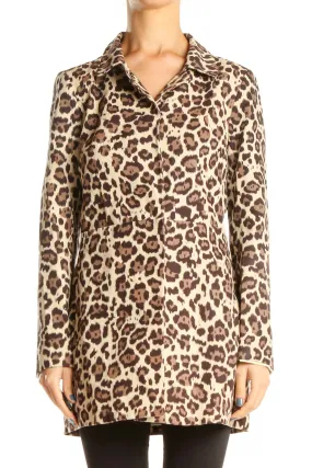 Brown Animal Print Coat