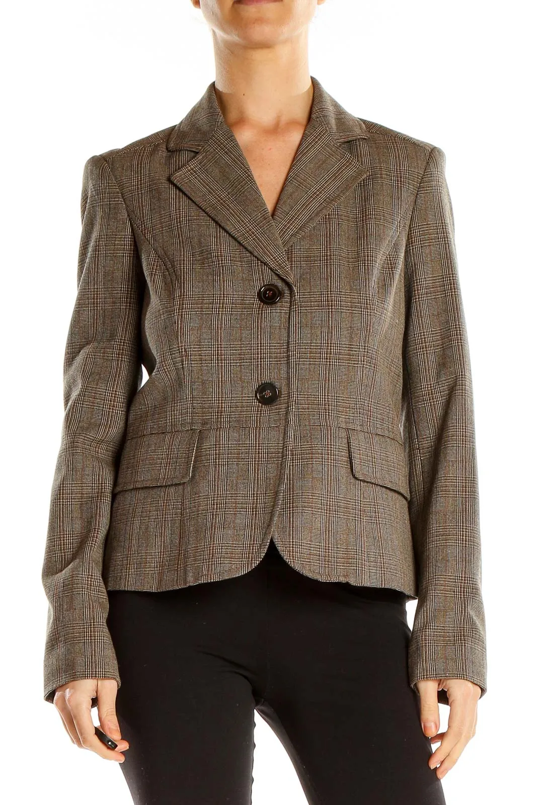 Brown Glen Check Blazer