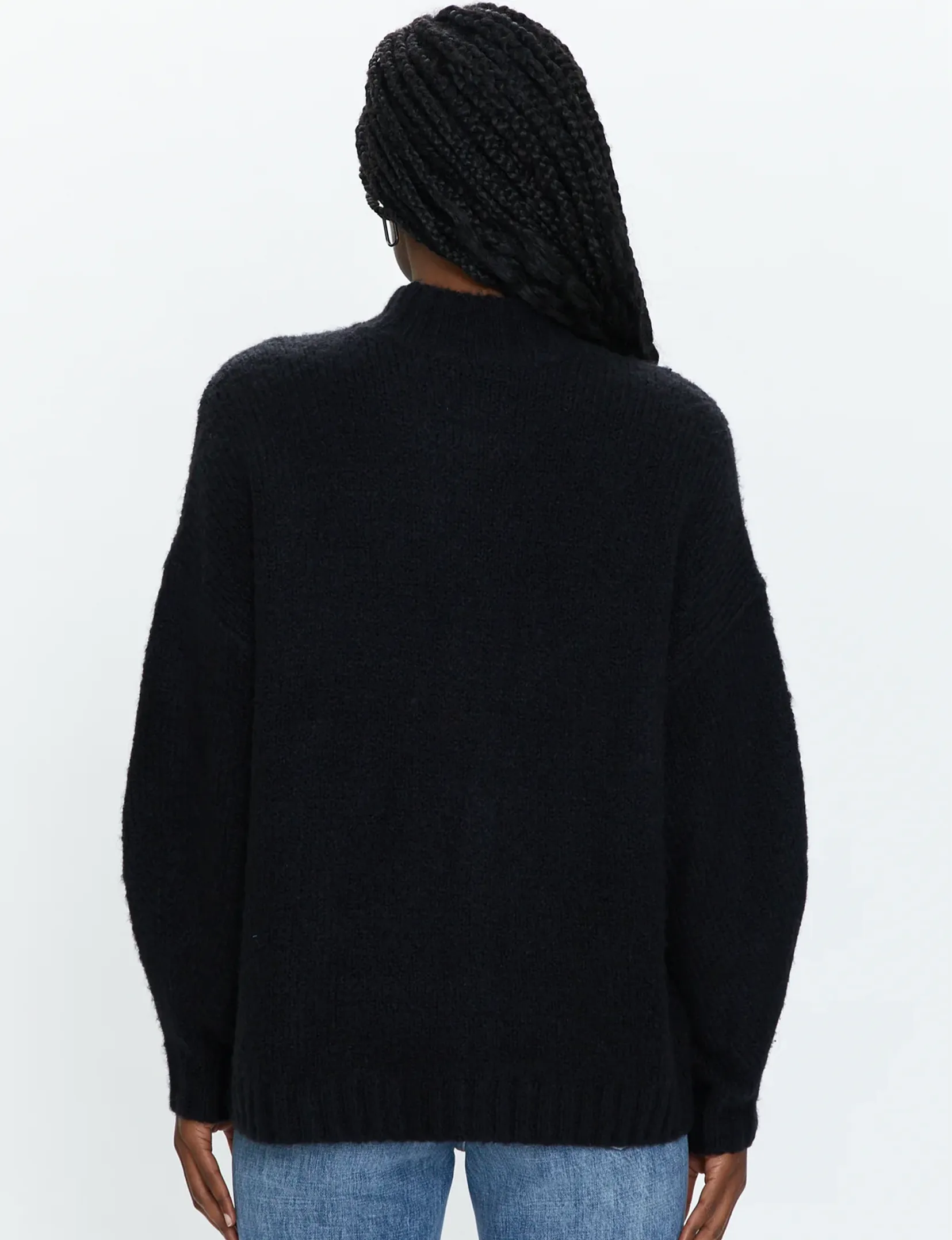 Carlen Mock Neck Sweater, Midnight