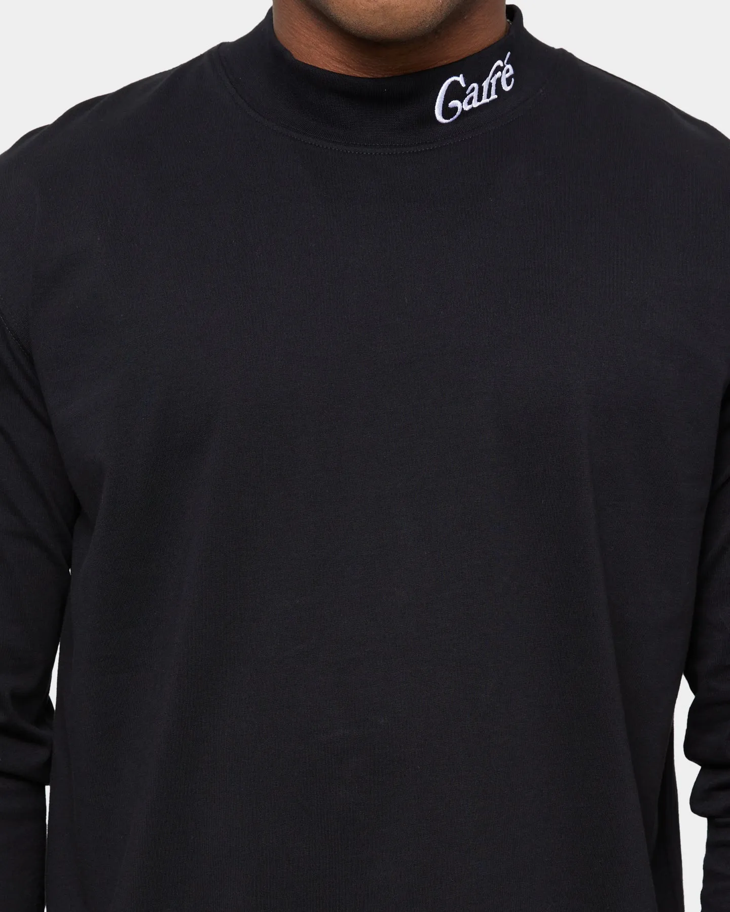 Carré Volle Mock Oversized Long Sleeve T-Shirt Black