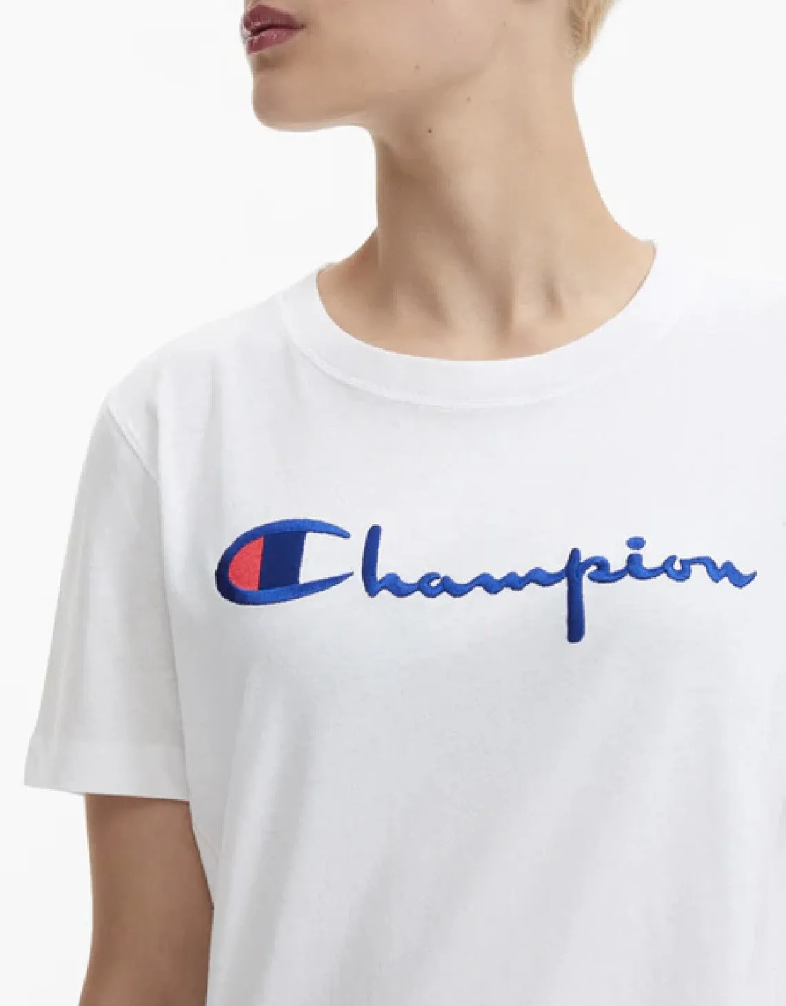 CHAMPION EUROPE<br>LONG LENGTH T-SHIRT WHITE