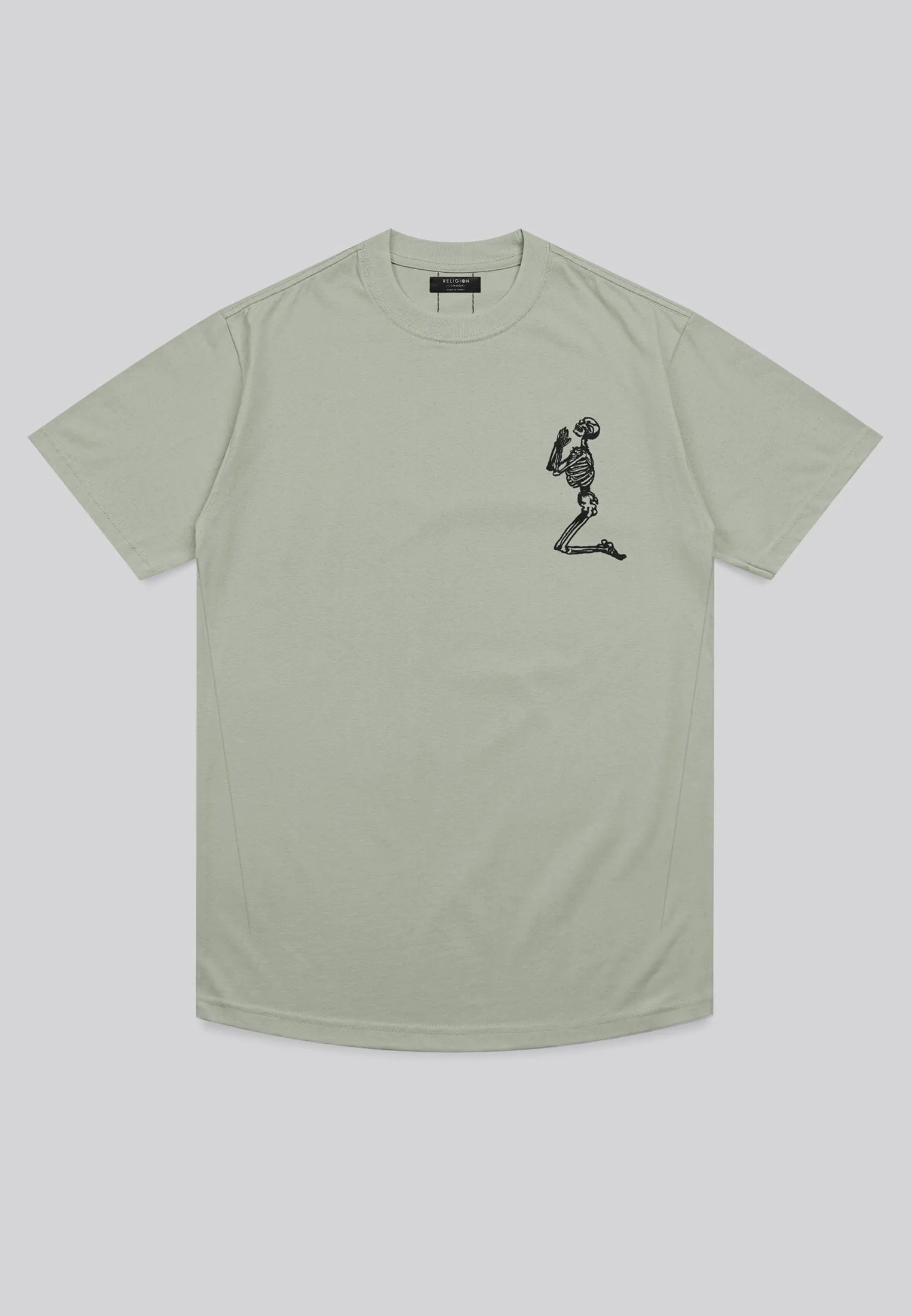 ESSENTIAL BIG SKELETON SOFT KHAKI T-SHIRT