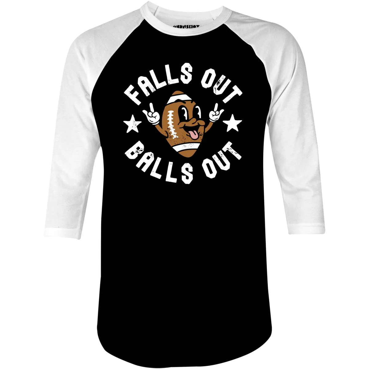 Falls Out Balls Out - 3/4 Sleeve Raglan T-Shirt