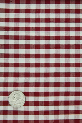 Garnet Gingham Shantung 562 Fabric