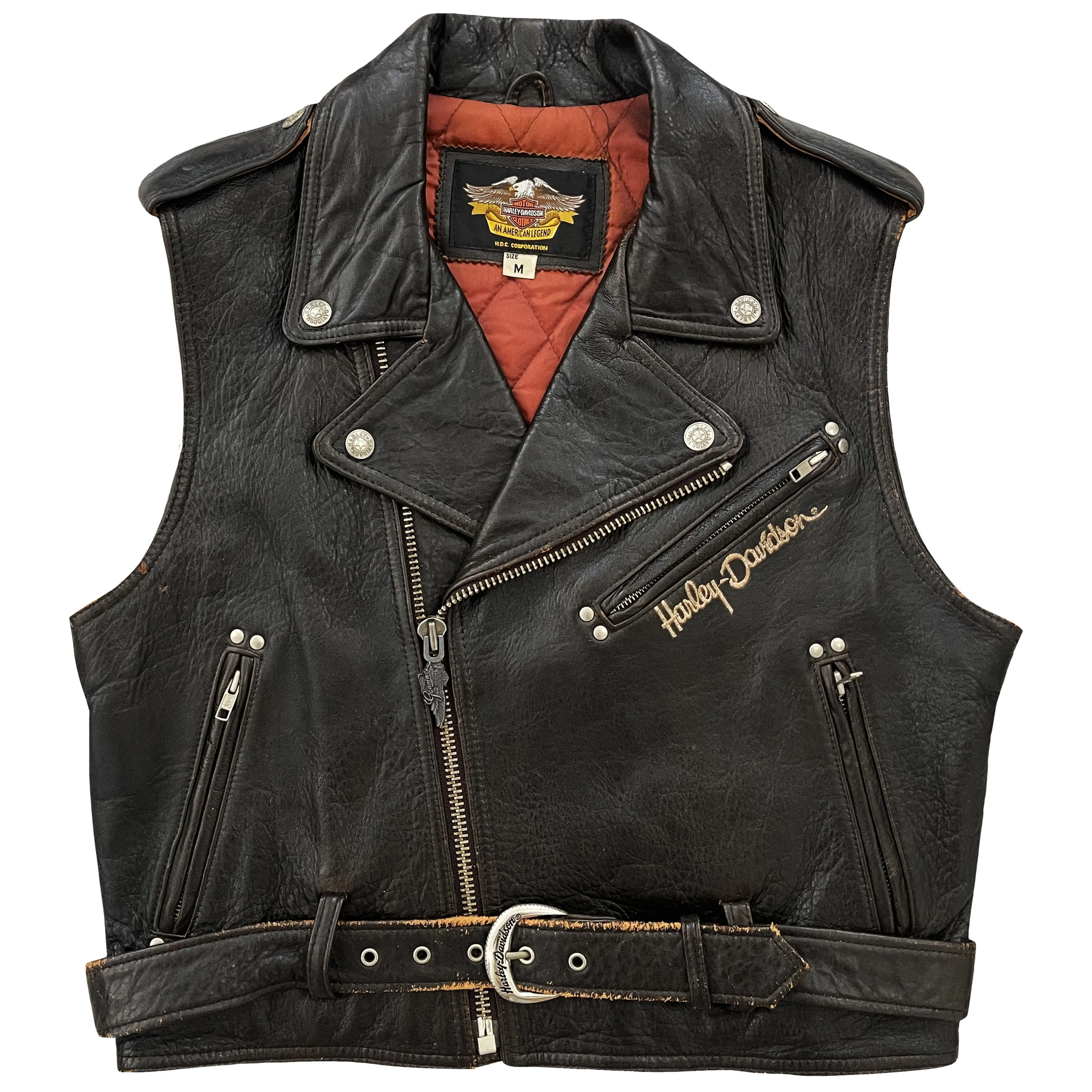 Harley Davidson Leather Biker Vest