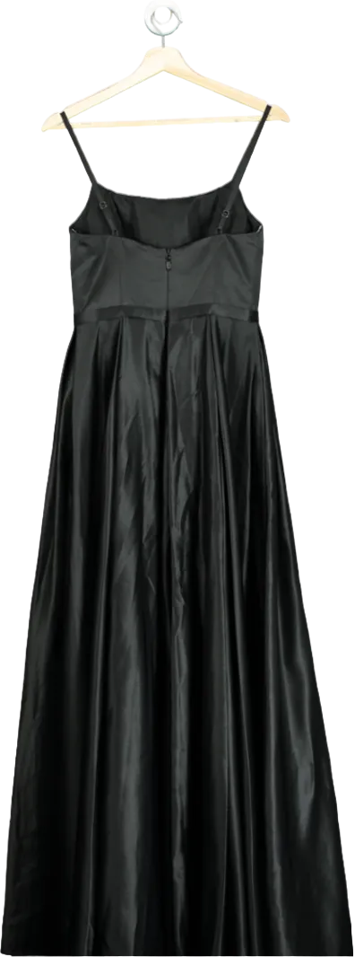 JJ's House Black A-line Square Floor-length Satin Prom Dresses No Size