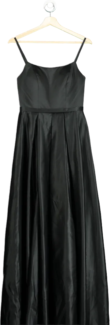 JJ's House Black A-line Square Floor-length Satin Prom Dresses No Size