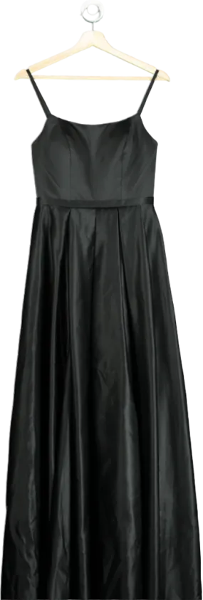 JJ's House Black A-line Square Floor-length Satin Prom Dresses No Size