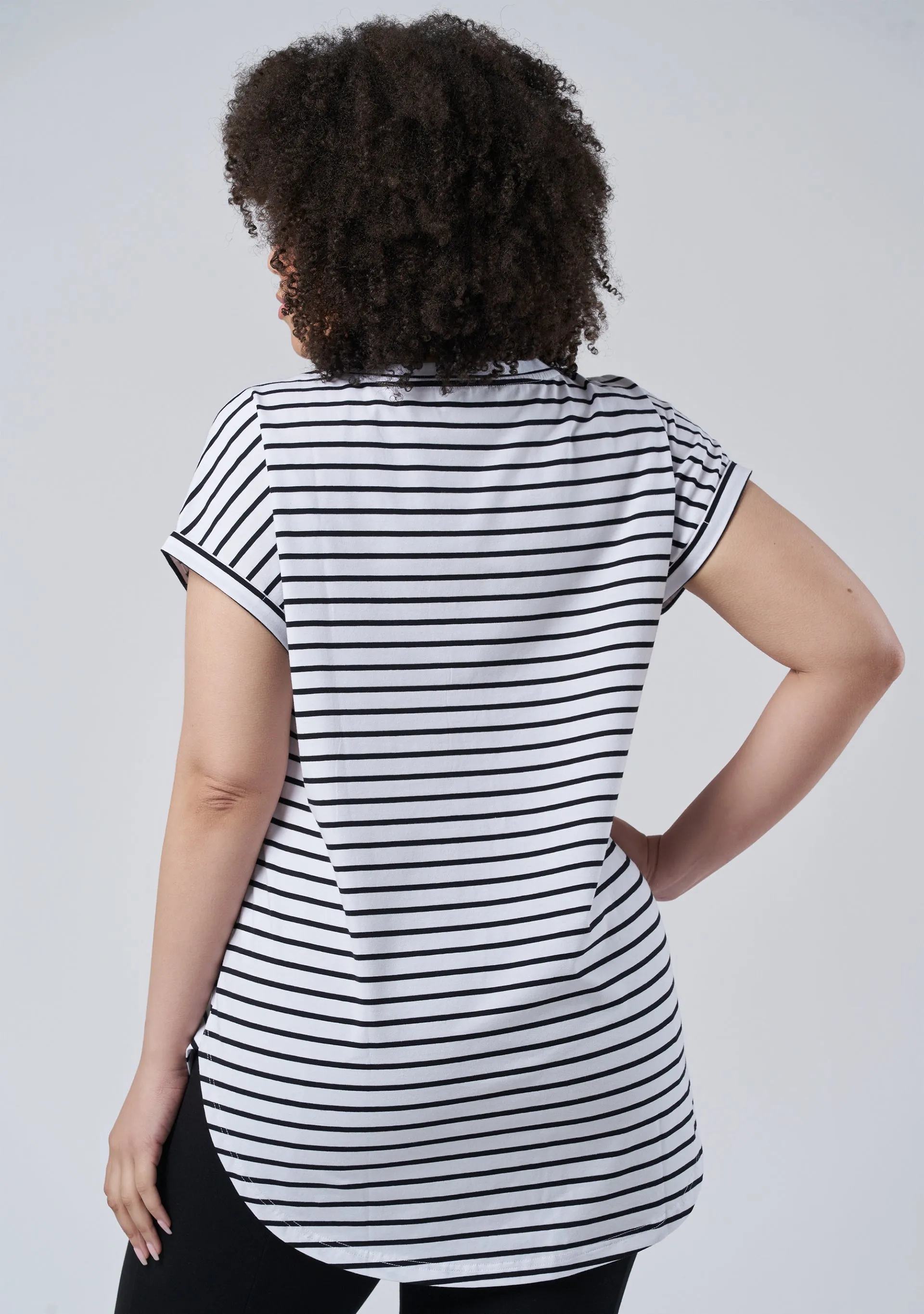 Lauren Longline Stripe Tee