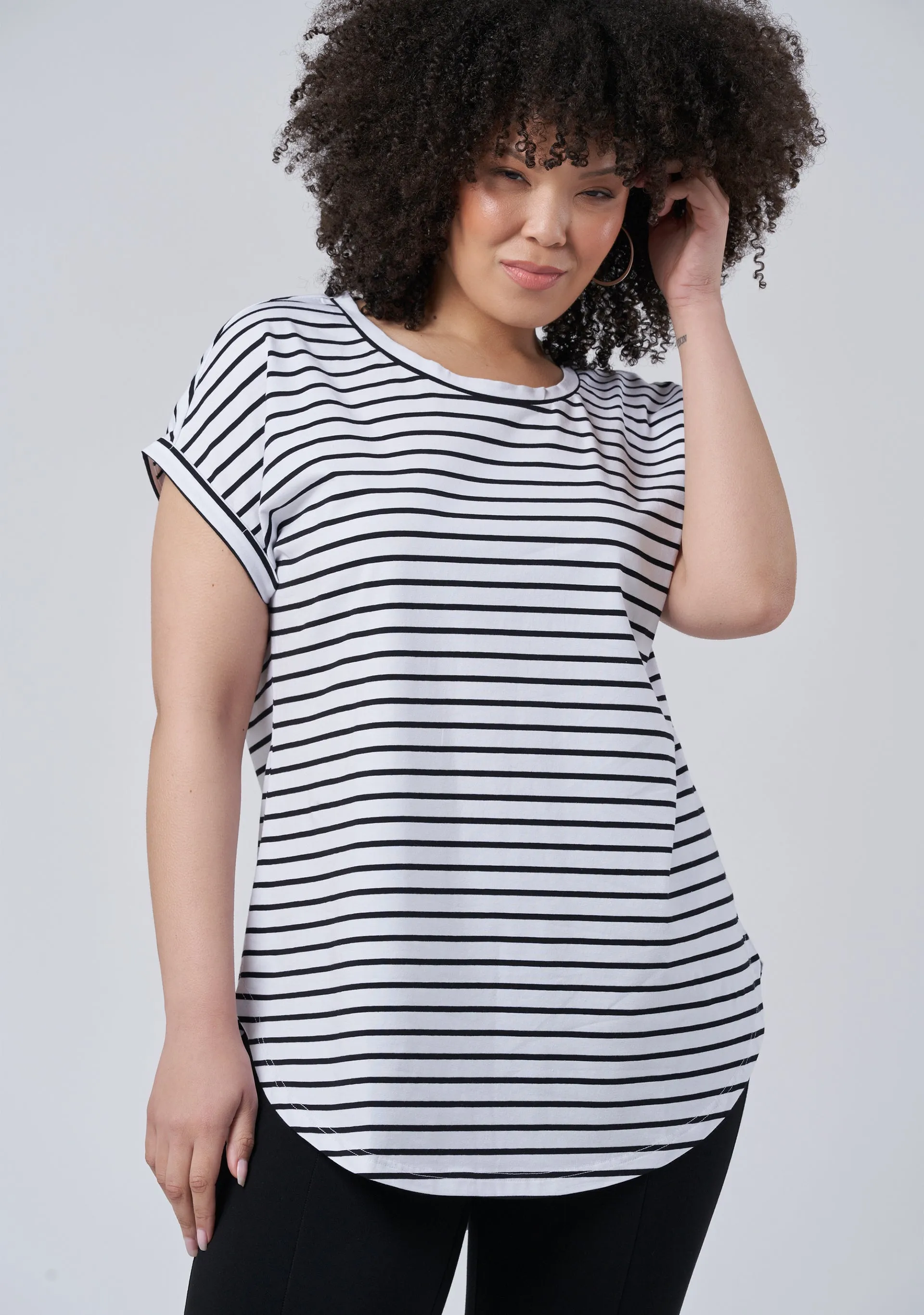 Lauren Longline Stripe Tee