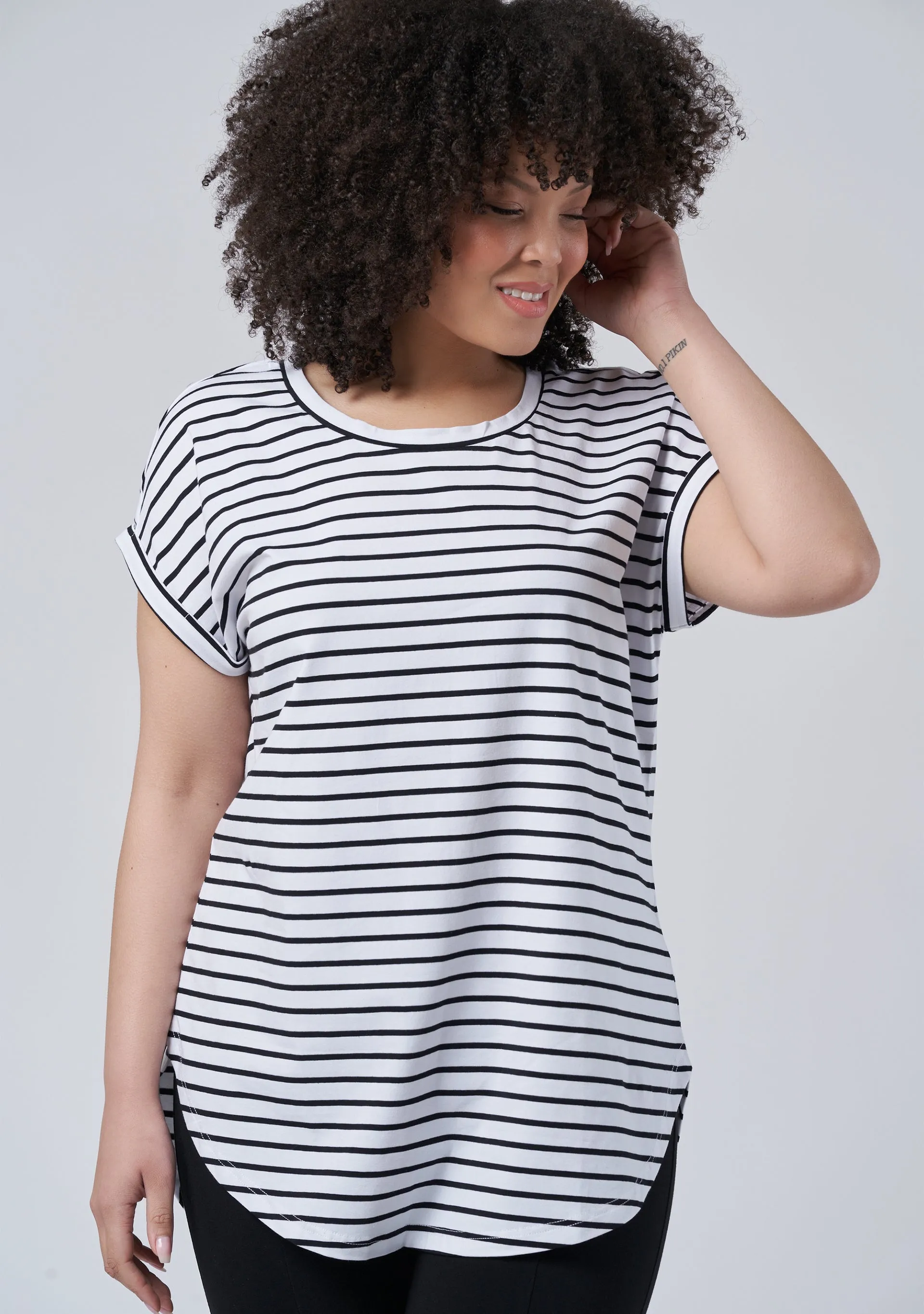 Lauren Longline Stripe Tee