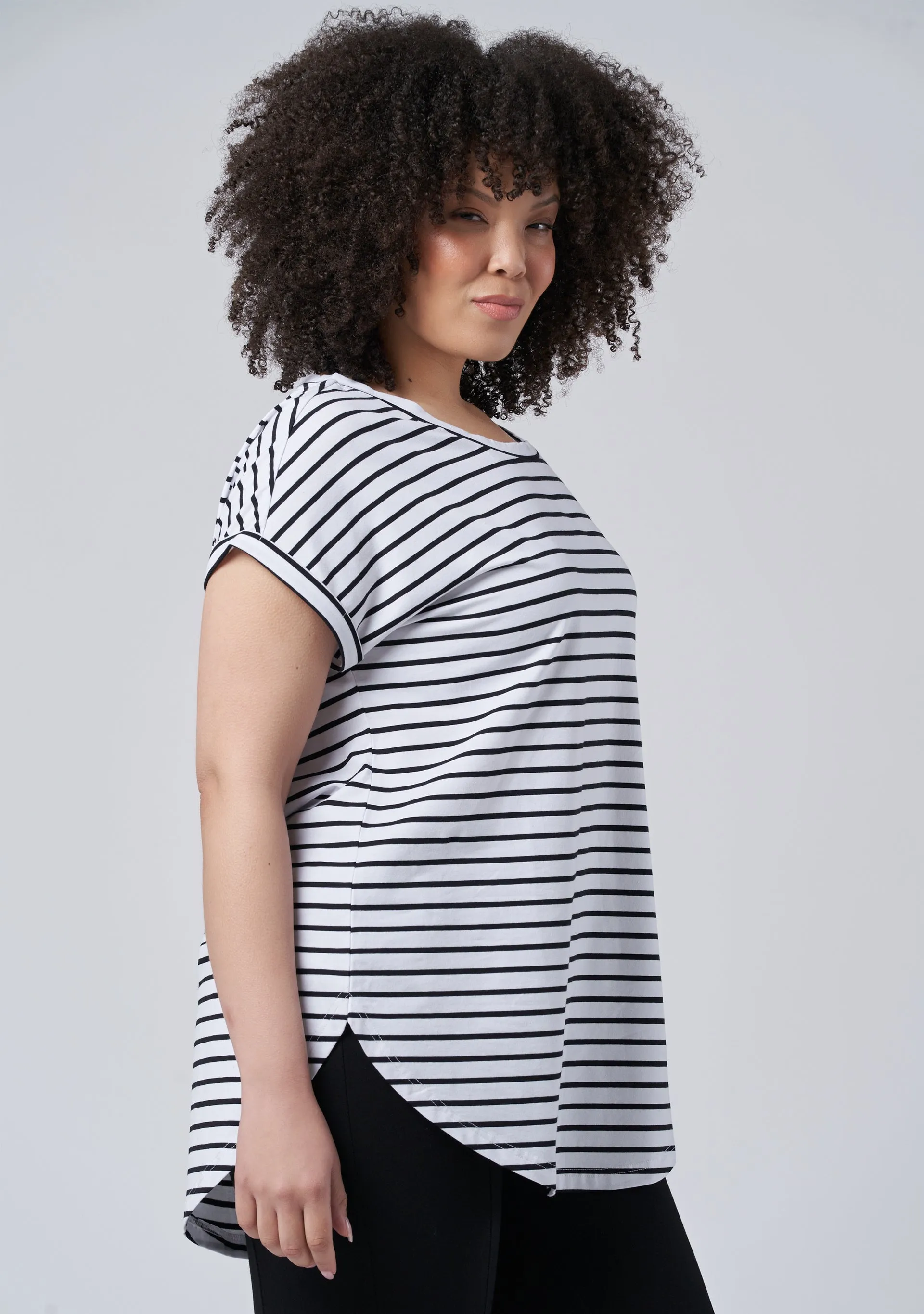 Lauren Longline Stripe Tee