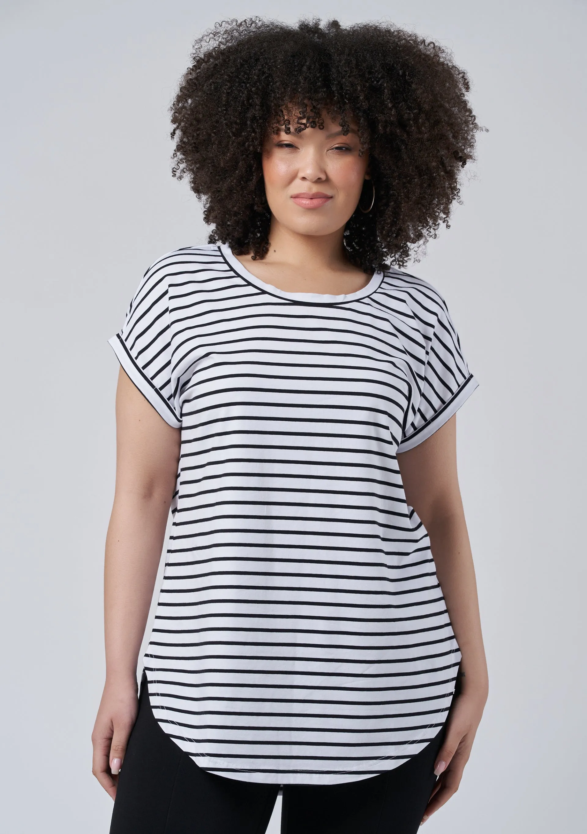 Lauren Longline Stripe Tee