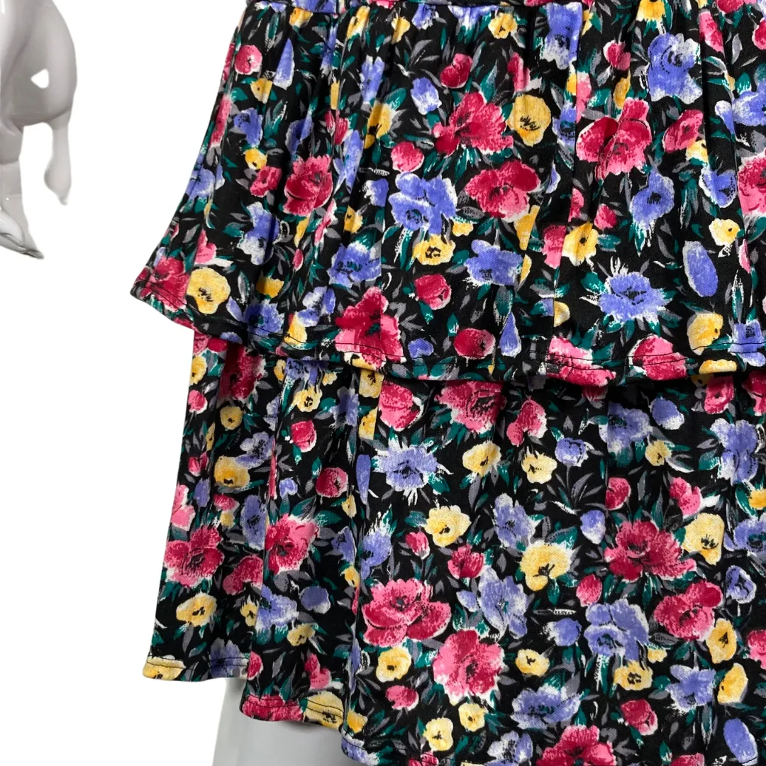 Liberty House Floral Patterned Dress with Ruffle Skirt