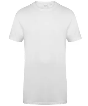 Longline t-shirt with dipped hem | White