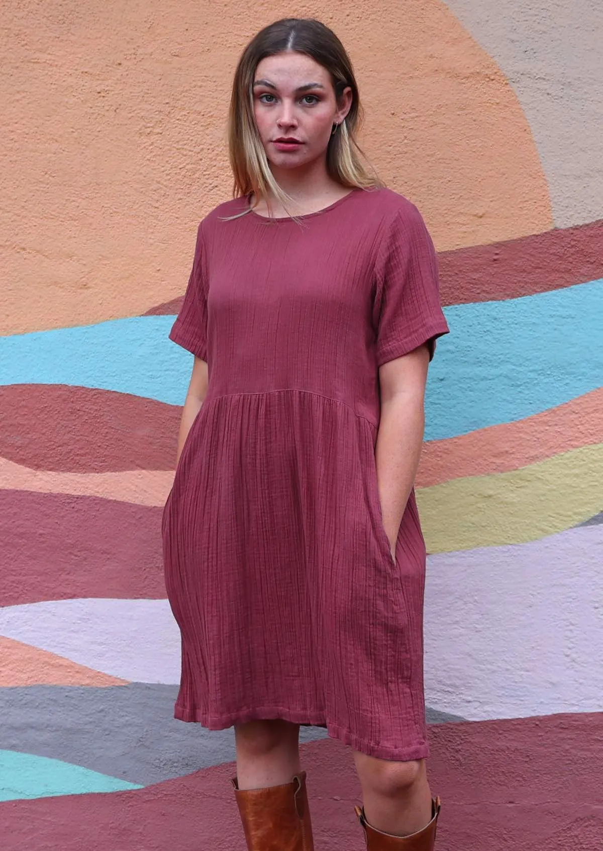 Mabel Dress Plum Jam