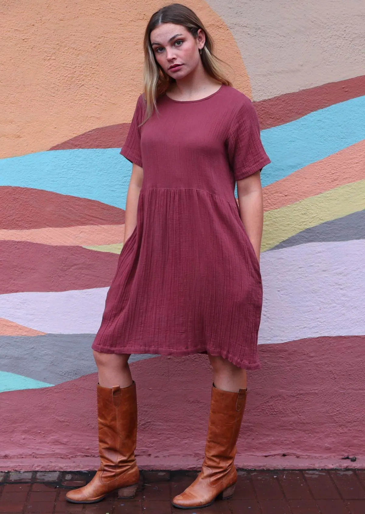 Mabel Dress Plum Jam