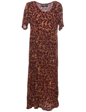 Maroon Shift Dress - L