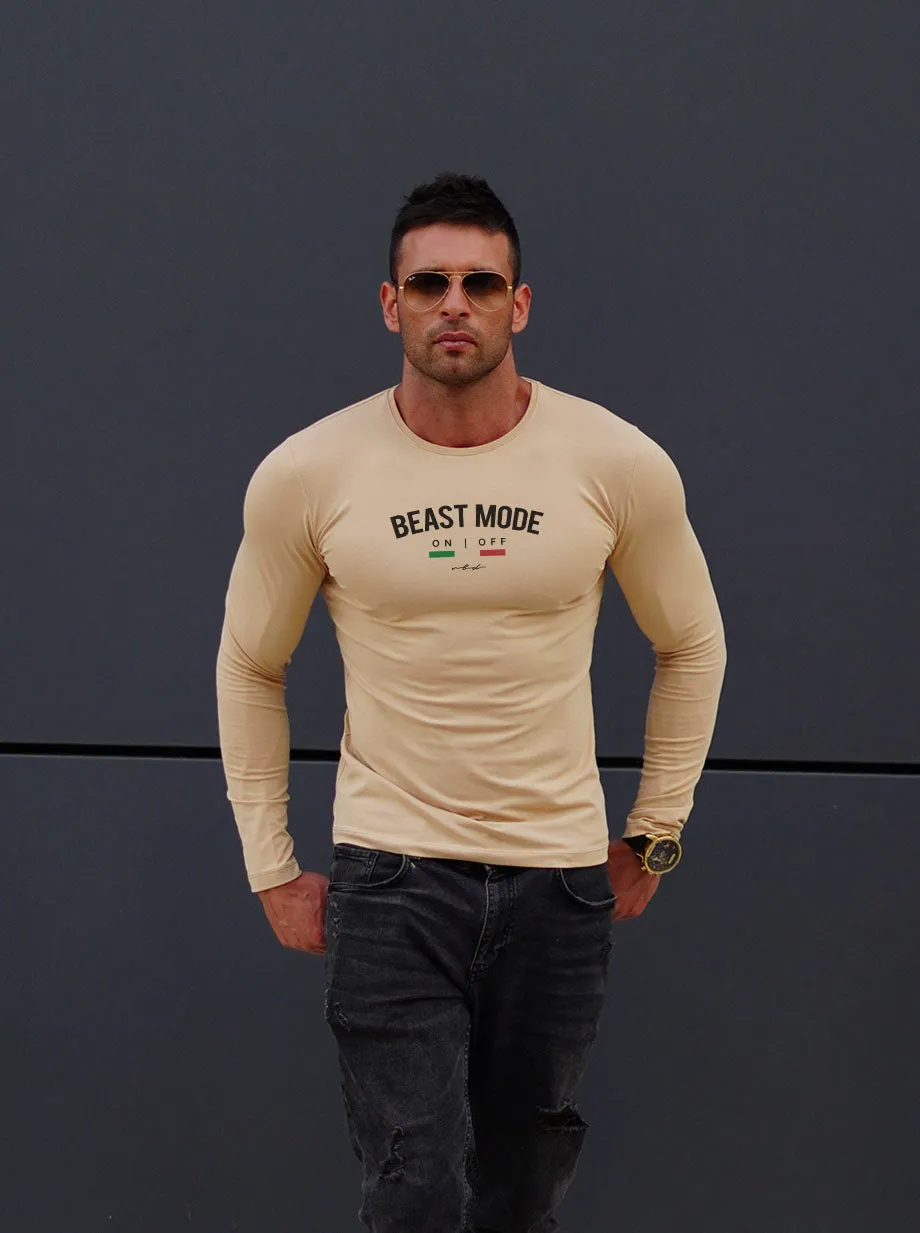 Mens Long Sleeve T-shirt "BEAST MODE ON" MD930