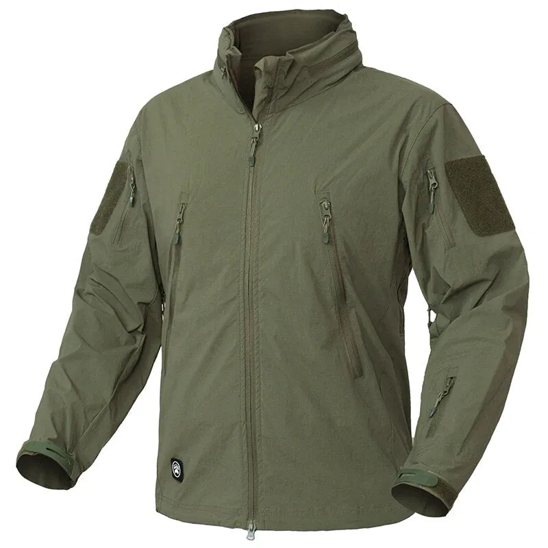 Men's Tactical Waterproof Breathable Bylon Windbreaker