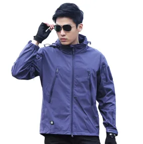 Men's Tactical Waterproof Breathable Bylon Windbreaker