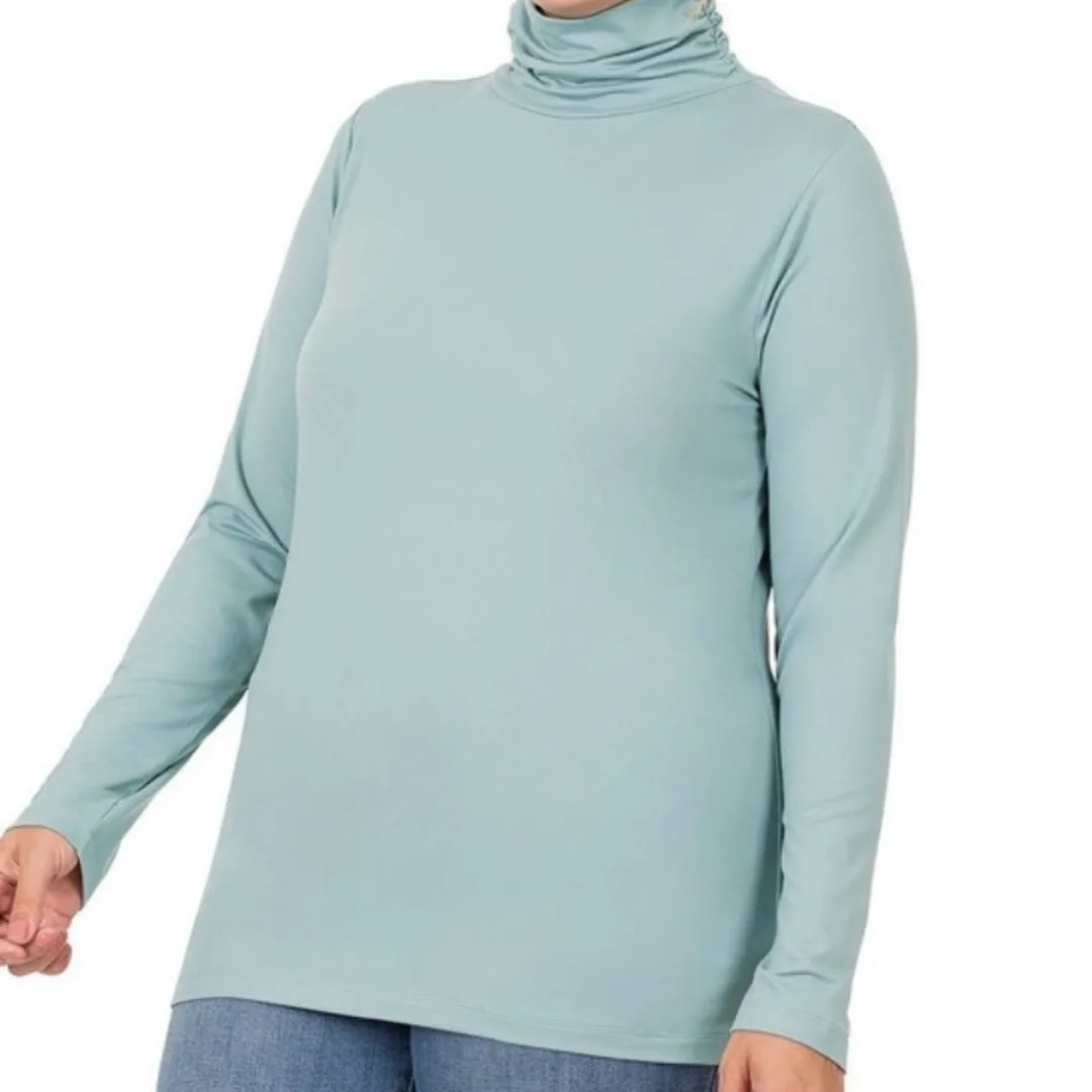 Mock neck top- Plus