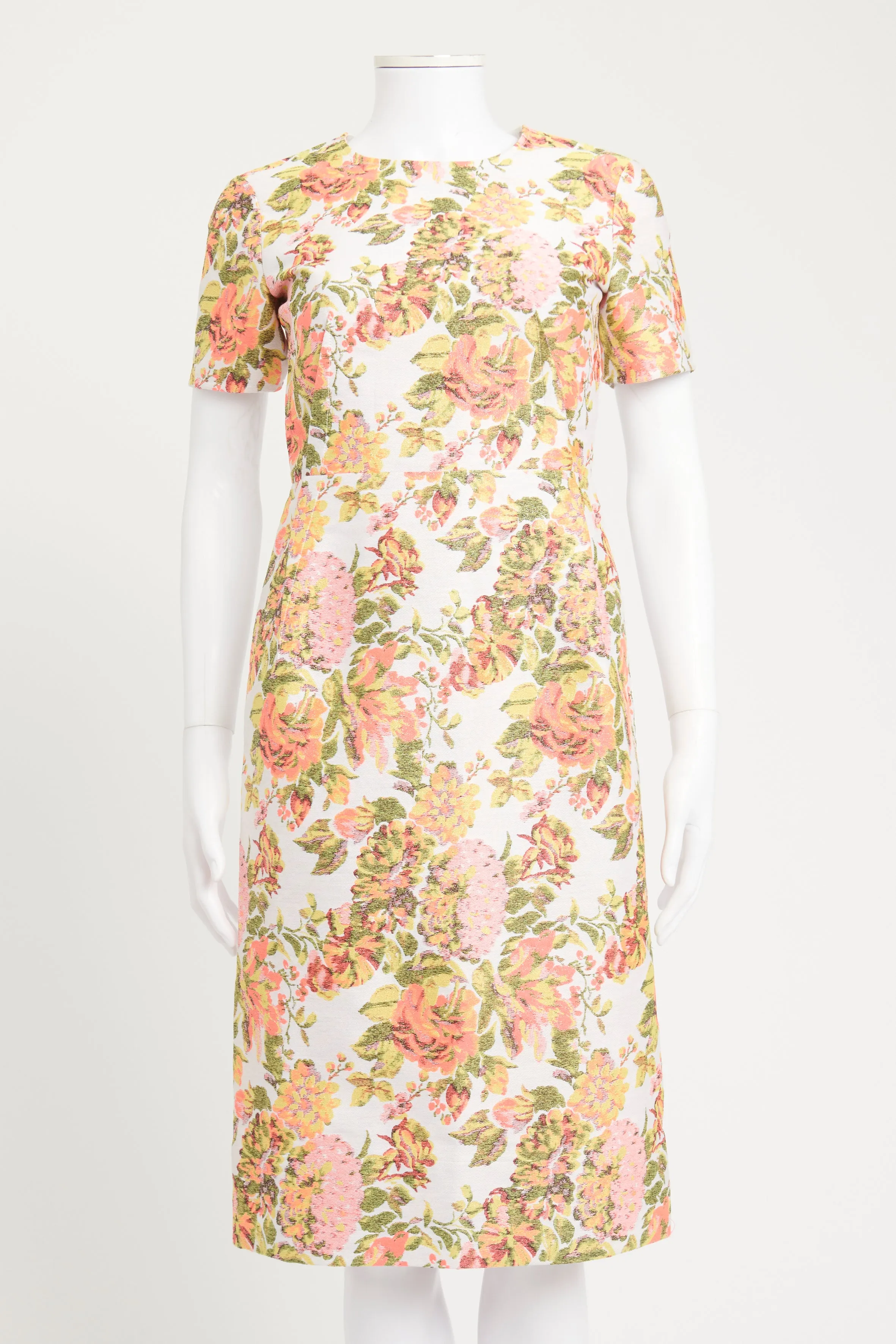 Neon Metallic Floral Ridley Preowned Dress