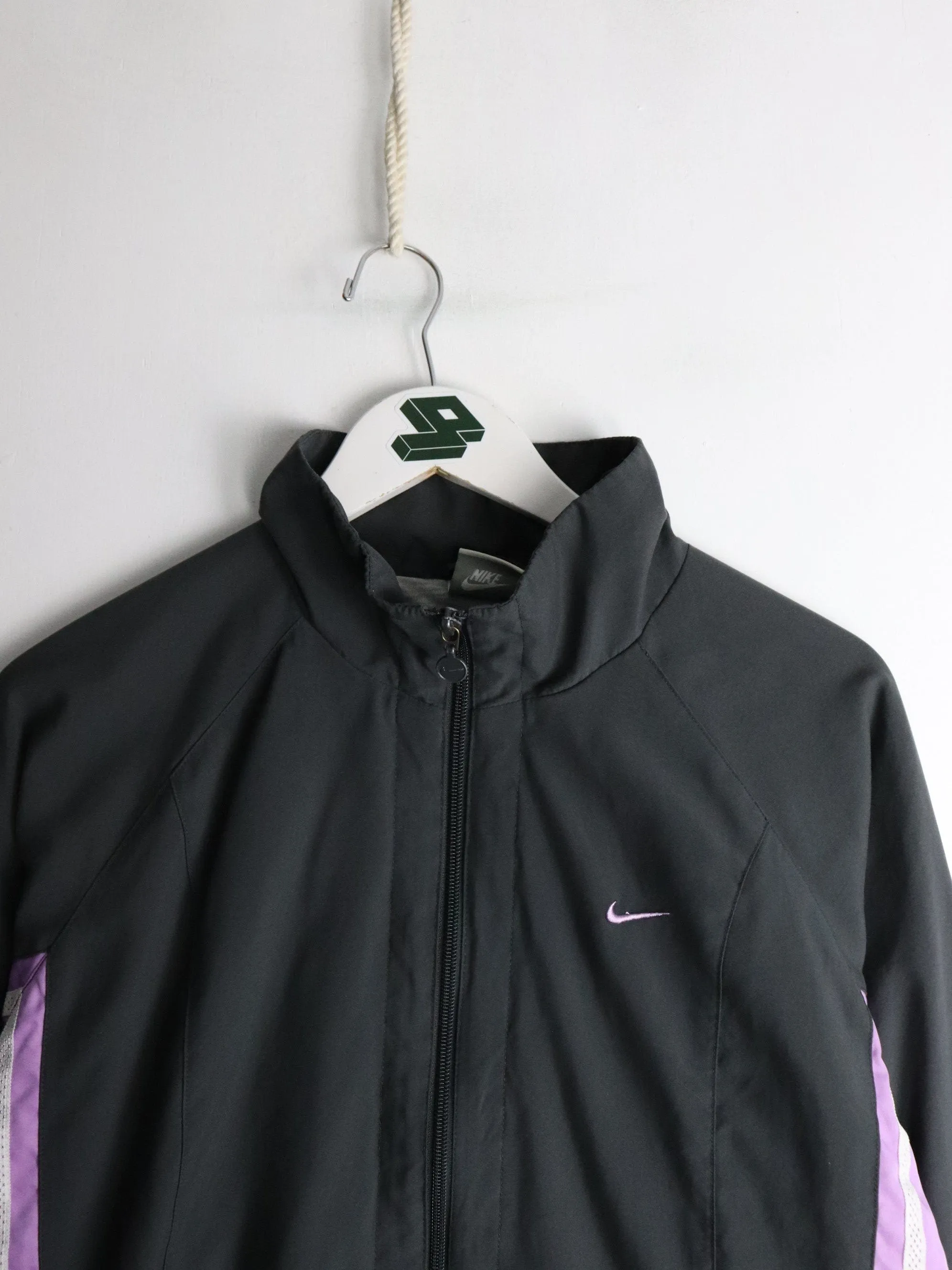 Nike Windbreaker Womens XL Grey Swoosh Jacket