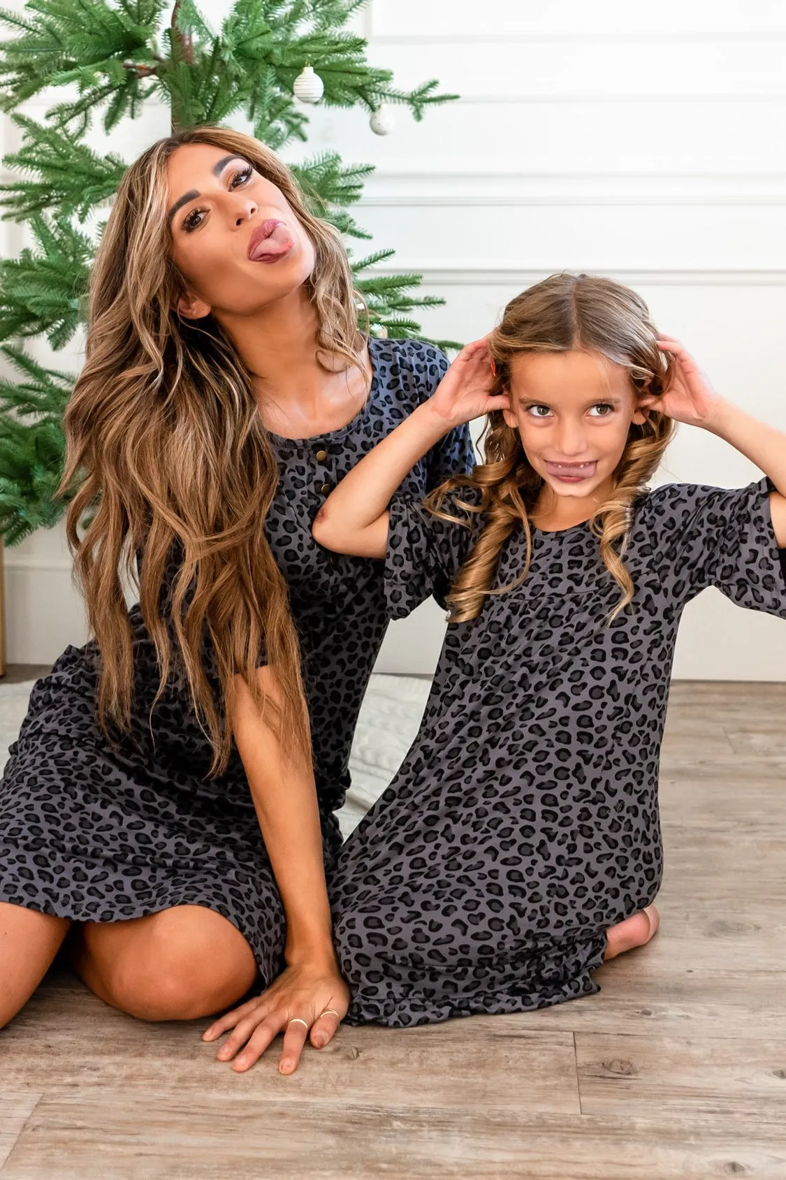 Noel House Dress (Girls' Sizes): Leopard