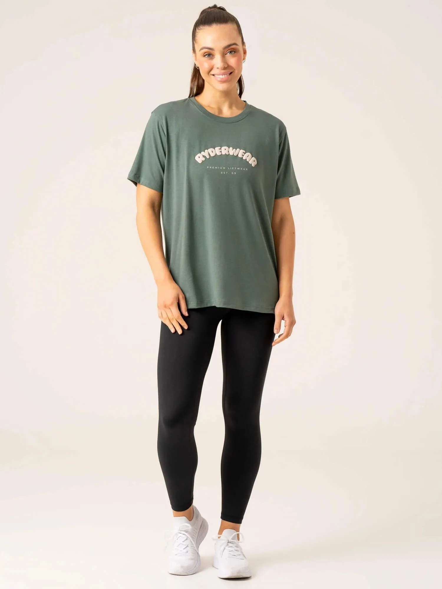 Off Side Longline T-Shirt - Sage