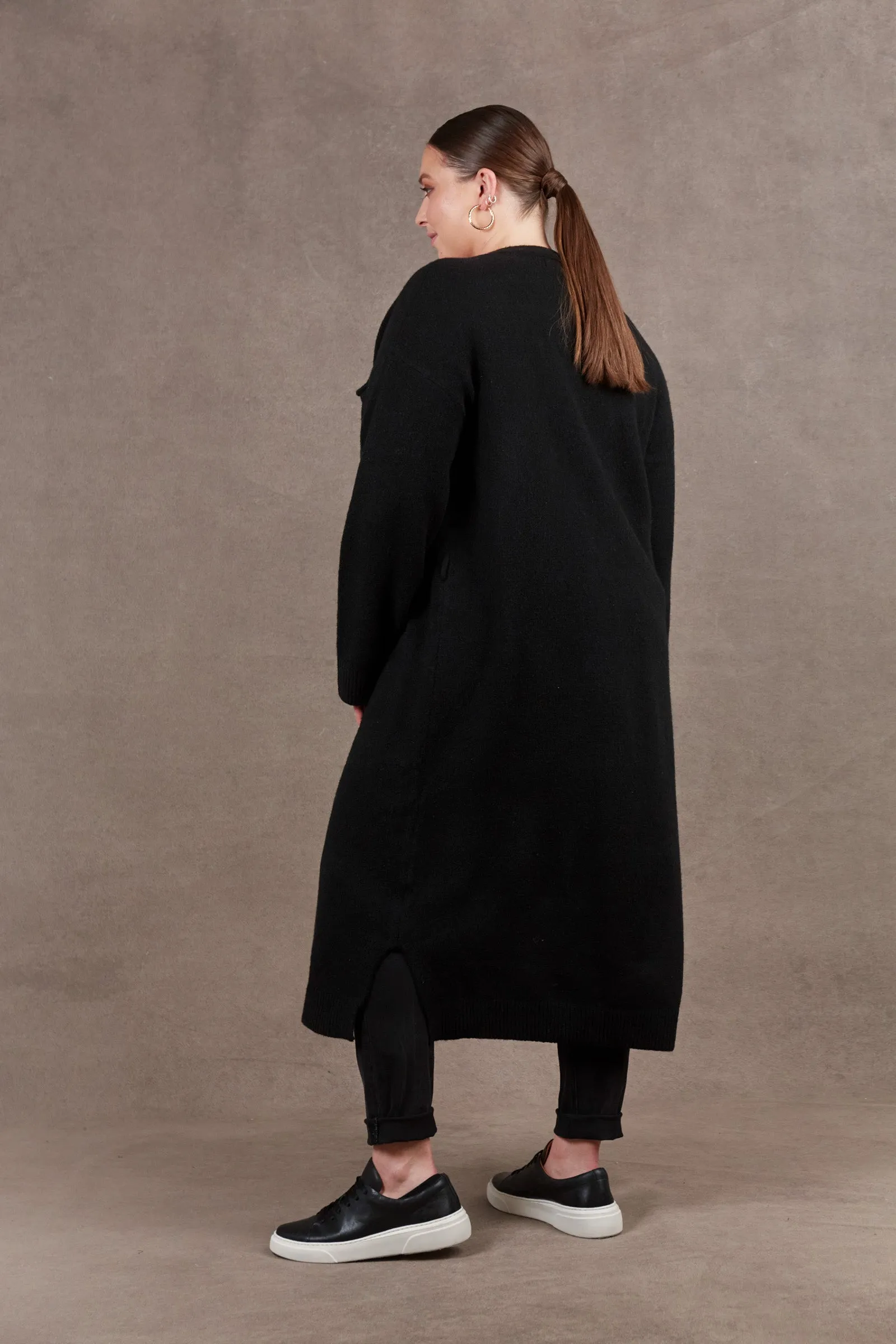 Paarl Longline Cardigan - Ebony