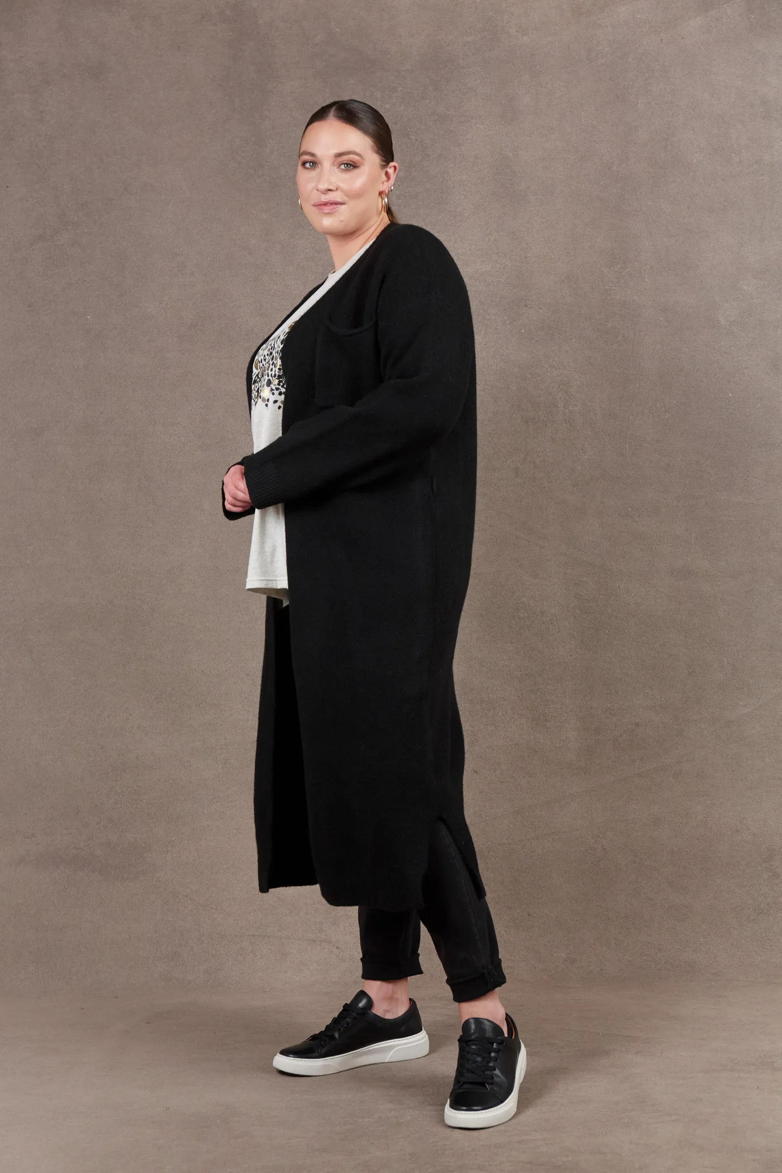 Paarl Longline Cardigan - Ebony