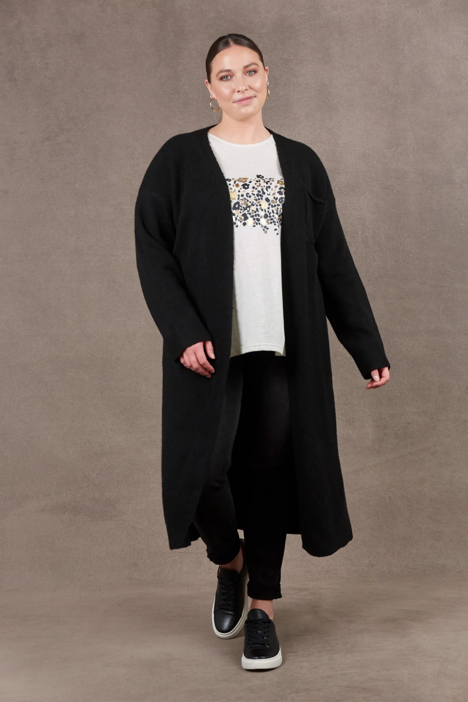 Paarl Longline Cardigan - Ebony