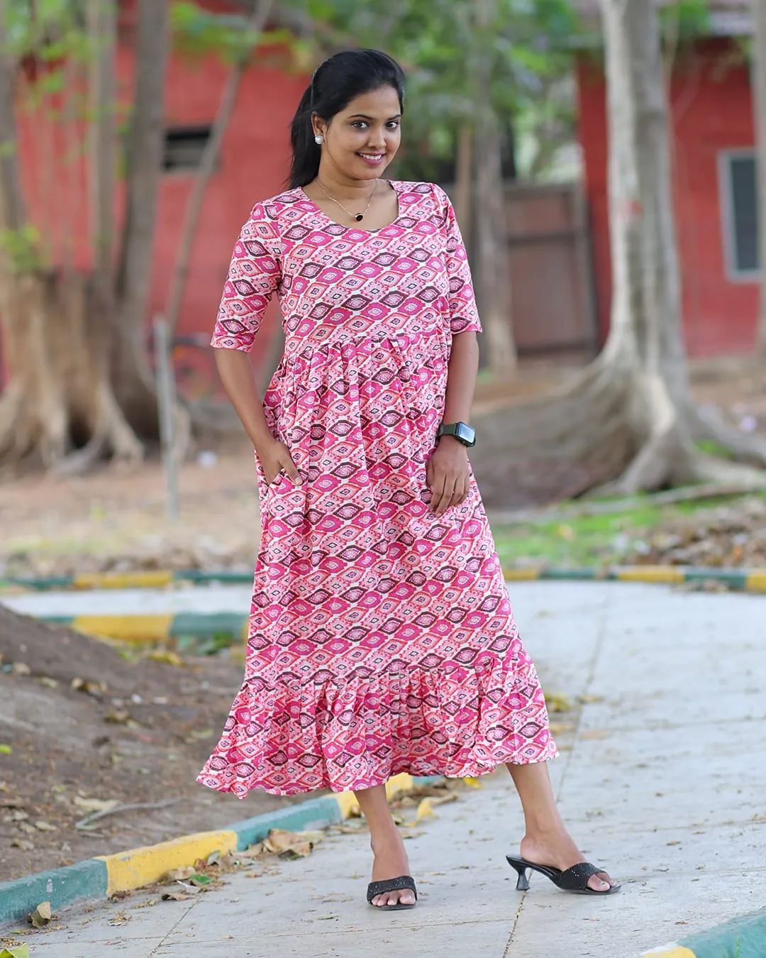 Pink Casual Maxi's