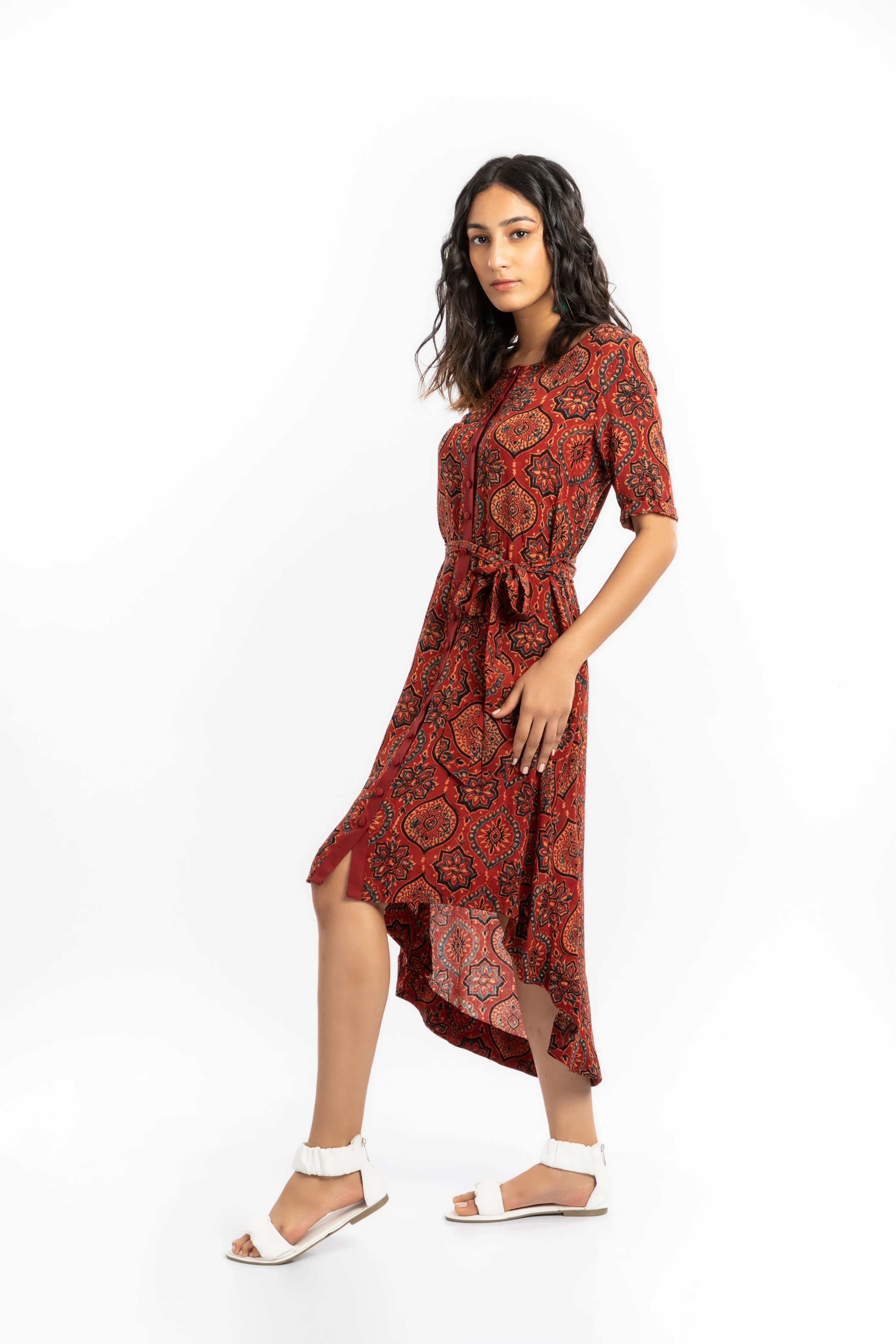 Red A-Line Dress