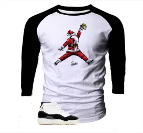 Retro 11 Gratitude DMP Air Santa Raglan Shirt