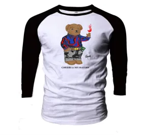 Retro 4 Loyal Blue Cheers Bear Raglan Shirt